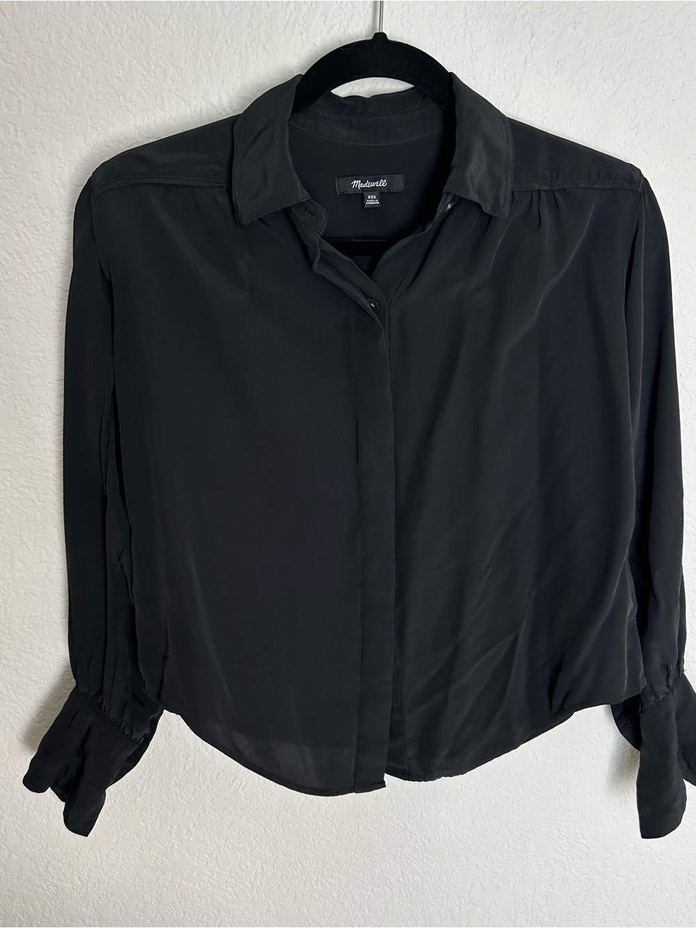Madewell Black Button-Front Long-Sleeve Shirt